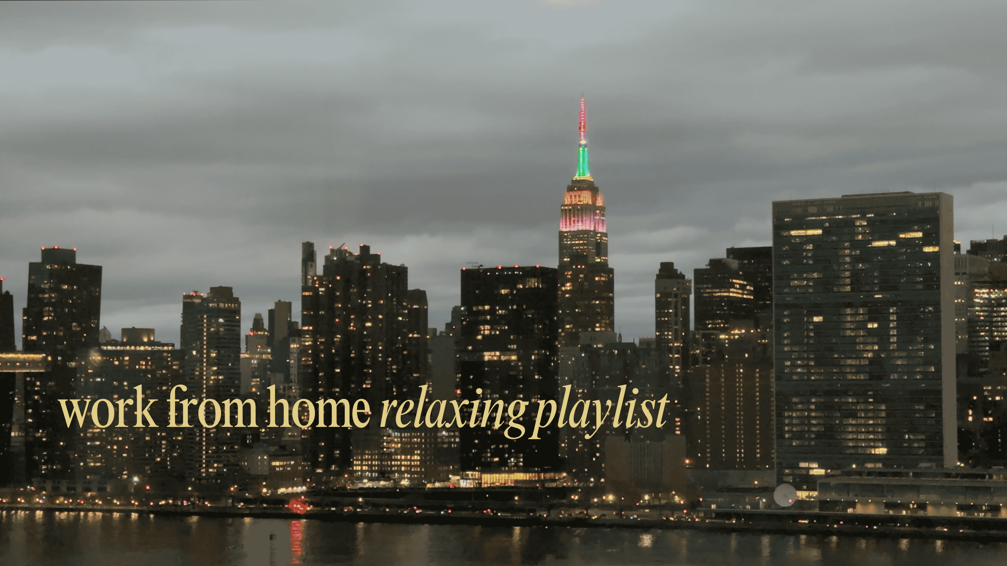 12 Minutes of Relaxing Instrumental Music with Sunset Views of New York City